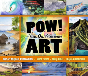 Invitation Postcard for POW! Art: Pastel, Oil, Watercolor