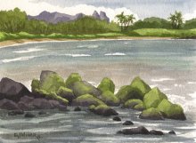 Kauai Artwork by Hawaii Artist Emily Miller - North Lydgate Beach