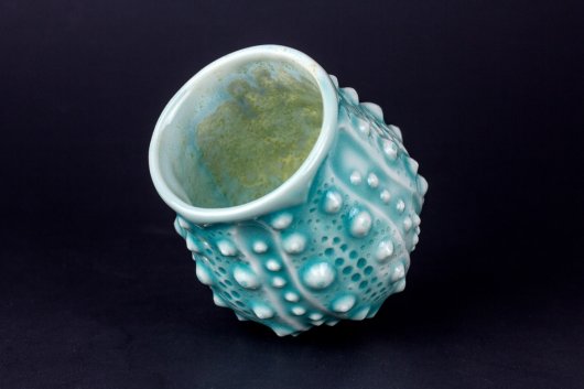  Urchin Cup - Aqua Sands, Urchin Bowls -  artwork by Emily Miller