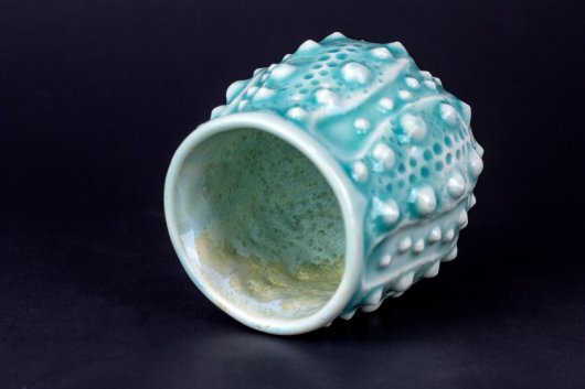  Urchin Cup - Aqua Sands, Urchin Bowls -  artwork by Emily Miller