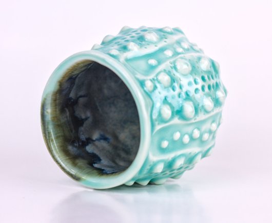  Urchin Cup - Aqua Sands, Urchin Bowls -  artwork by Emily Miller