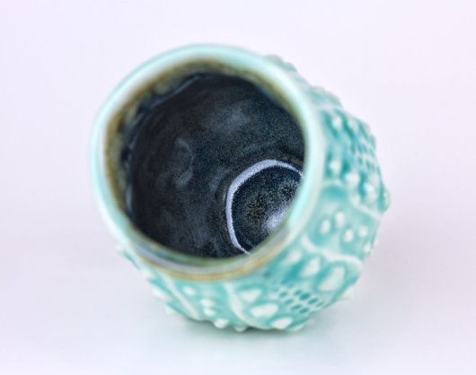  Urchin Cup - Aqua Sands, Urchin Bowls -  artwork by Emily Miller