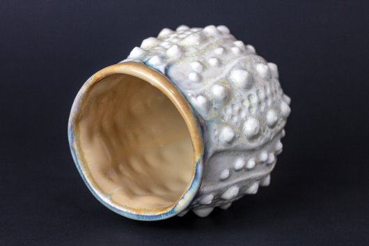  Urchin Cup - White Peaches, Urchin Bowls -  artwork by Emily Miller