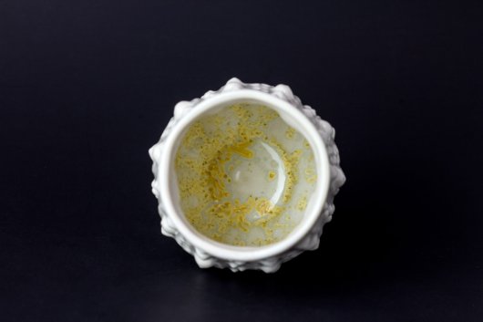  Urchin Cup - White & Gold Speckle, Urchin Bowls -  artwork by Emily Miller