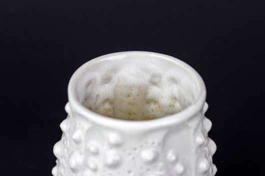  Urchin Cup - White & Gold Speckle, Urchin Bowls -  artwork by Emily Miller