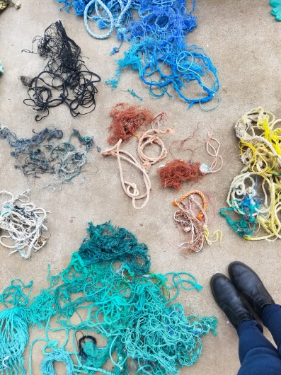 Ghost Net Fish Kits, Ghost Net - artwork :: Emily Jung Miller fine art ::  Ocean-inspired artwork from Oregon & Kauai
