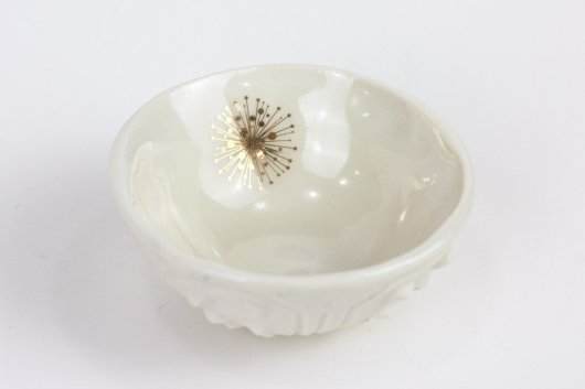 Urchin Mini bowl - white (Gold Burst), $30 