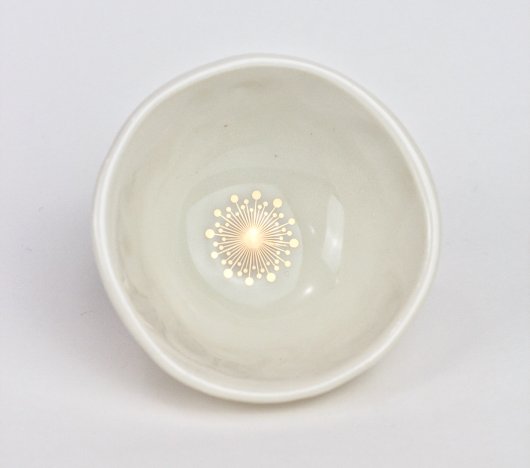 Urchin Mini bowl - white (Gold Burst), $30 