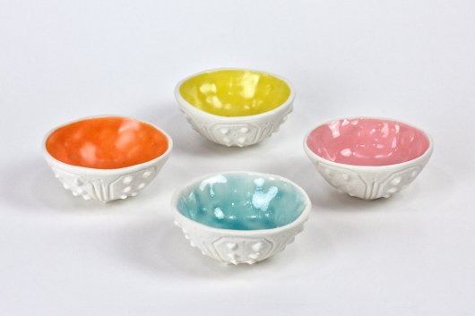 Urchin Mini Bowls, Color Dots (Orange Dot), $22  3  available
