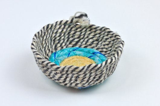  Zebra Moray Bowls, Ghost Net Baskets - stonington baskets artwork by Emily Miller