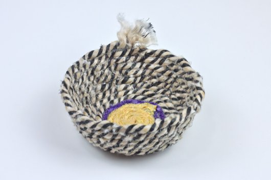  Zebra Moray Bowls, Ghost Net Baskets - stonington baskets artwork by Emily Miller