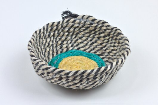  Zebra Moray Bowls, Ghost Net Baskets - stonington baskets artwork by Emily Miller