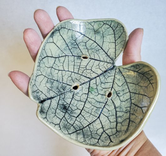  Leaf Soap Dishes, Ceramics -  artwork by Emily Miller