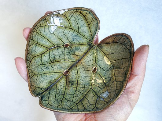 Leaf Soap Dishes, Ceramics -  artwork by Emily Miller