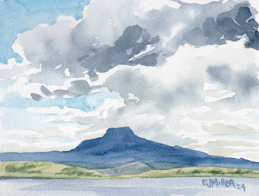 Cerro Pedernal from Abiquiu Lake, $300 